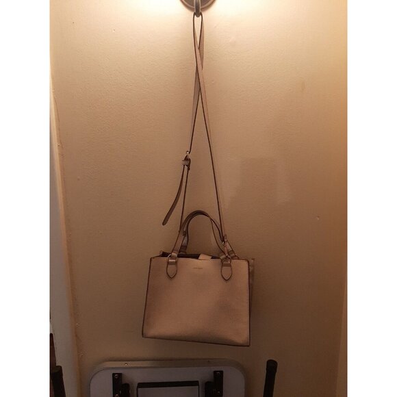 ANNE KLEIN Pebble Soft PU  Leather Handbag Purse Shoulder Bag 10" X 8" Taupe Tan - Picture 11 of 11